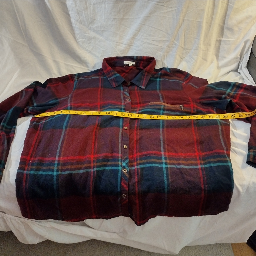 Men's Plaid Shirt - Red and Blue